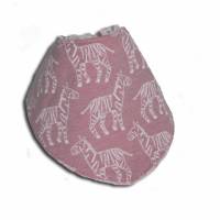 Baby-Halstuch Kinder-Halstuch Zebra rosa oder blau bestickt mit Namen Dreieckstuch Schal aus kuschelweichem Plüsch Bild 1