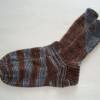 handgestrickte Socken, Strümpfe Gr. 44/45, in braun und grau, Herrensocken, Einzelpaar Bild 2