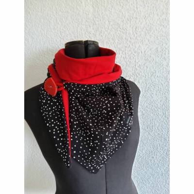 Sommer- Schaltuch, Dreieckstuch, mit Knopf, Wickelschal