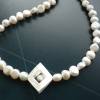 Handgefertigte ,ausgefallene Süßwasser Perlen Kette,Echte Perlenkette,Exclusive Perlenkette mit Echt Silber,Perlenkette modern,Süßwasser Perlenkette Bild 2