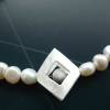 Handgefertigte ,ausgefallene Süßwasser Perlen Kette,Echte Perlenkette,Exclusive Perlenkette mit Echt Silber,Perlenkette modern,Süßwasser Perlenkette Bild 3