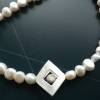 Handgefertigte ,ausgefallene Süßwasser Perlen Kette,Echte Perlenkette,Exclusive Perlenkette mit Echt Silber,Perlenkette modern,Süßwasser Perlenkette Bild 4