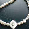 Handgefertigte ,ausgefallene Süßwasser Perlen Kette,Echte Perlenkette,Exclusive Perlenkette mit Echt Silber,Perlenkette modern,Süßwasser Perlenkette Bild 5