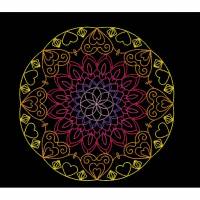 Mandala der Herzen, Redwork, Stickdateien, 6 verschiedenen Größen, BITTE Format auswählen Bild 1