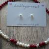 Echte Bambuskorallen-Süßwasser Perlenkette,Echte Perlenkette,Rote Perlenkette,Geschenk für Frauen,Brautschmuck,Süßwasser Perlenkette ,Perlenkette Braut Bild 2