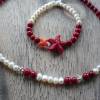 Echte Bambuskorallen-Süßwasser Perlenkette,Echte Perlenkette,Rote Perlenkette,Geschenk für Frauen,Brautschmuck,Süßwasser Perlenkette ,Perlenkette Braut Bild 6