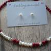 Echte Bambuskorallen-Süßwasser Perlenkette,Echte Perlenkette,Rote Perlenkette,Geschenk für Frauen,Brautschmuck,Süßwasser Perlenkette ,Perlenkette Braut Bild 9
