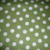 8,60 EUR/m Stoff Baumwolle große Punkte weiß auf grün / tannengrün 25mm / retro Bild 2