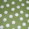 8,60 EUR/m Stoff Baumwolle große Punkte weiß auf grün / tannengrün 25mm / retro Bild 3