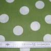 8,60 EUR/m Stoff Baumwolle große Punkte weiß auf grün / tannengrün 25mm / retro Bild 6