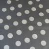 8,60 EUR/m Stoff Baumwolle große Punkte weiß auf grau 25mm / retro Bild 2