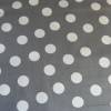8,60 EUR/m Stoff Baumwolle große Punkte weiß auf grau 25mm / retro Bild 4
