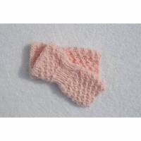Stulpen Babystulpen Armstulpen Pulswärmer Handschuhe Baby pastell rosa vegan handgestrickt 0-12 Monate Bild 1