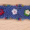 Blaues Makramee - Halsband mit Millefiorie - Perlen Bild 6