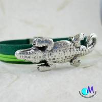 Krokodil echt Leder grün Armband  in Wunschlänge ART 4115 Bild 1