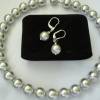Wunderschöne Silber-Graue Muschelkern Perlenkette,Moderne Perlenkette,Braut Schmuck,Handgefertigte Perlenkette Bild 6