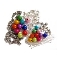 Bastel-Set für 10 Engel aus Miracle Beads in Regenbogenfarben Bild 1