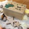personalisierbar Erinnerungskiste mit Geburtsdaten und Namen für Kinder, aus Holz, Holzbox, individuelle Holzkiste mit Deckel, Elefant Bild 7