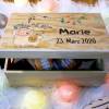 Erinnerungskiste Baby, aus Holz, Erinnerungsbox, personalisierbar mit Name und Datum, individuelle Holzkiste mit Deckel, BE WILD Alpaka Bild 2