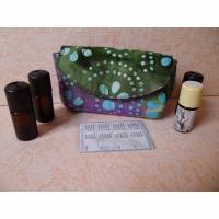 Tasche für 5 ätherische Ölflaschen, Aromapflege, für Aromaexpertinnen, Batikstoff Bild 1