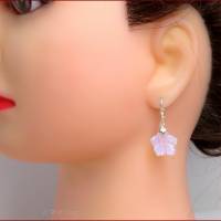 Blüten -Ohrringe "Opal Blossom" versilbert Opalith weiß Bild 2