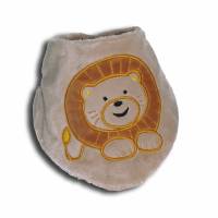Besticktes Baby-Halstuch Kinder-Halstuch Löwe Applikation mit Namen Dreieckstuch Schal aus kuschelweichem Plüsch Bild 1