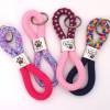 Schlüsselanhänger aus Segelseil I love my dog rosa/mix - in Geschenkverpackung Bild 3