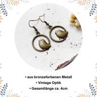 Ohrringe kleine Spatzen • Ohrhänger bronze | Ohrschmuck Bild 4