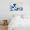 Leinwand Japanische Kunst - The great Wave 45x30 cm - gewaltiges Meer - Wandbild -  Bilder für Wohnzimmer Schlafzimmer  Bild 3