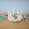 Geburtstagskranz aus Holz, mit 8 Löchern kompatibel zu Grimm, Tischdekoration für Kindergeburtstag, Geschenk zur Geburt Bild 5