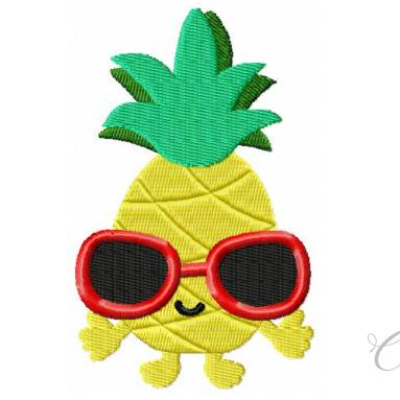 Stickdatei "Coole Ananas" 10x10
