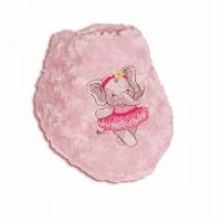 Besticktes Baby-Halstuch Kinder-Halstuch Elefant Ballerina mit Namen Dreieckstuch Schal aus kuschelweichem Plüsch Bild 1