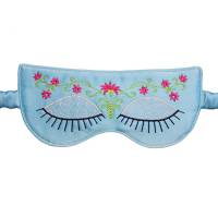 Schlafbrille Mädchen Luxus Schlafmaske bestickt Reiseutensil Bild 1