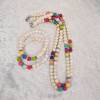 Regenbogen Perlen Schmuck-Set, Halskette und Armband Bild 2