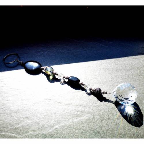 XL Suncatcher mit Onxy, Fensterdekoratin, Feng shui,  Sonnenfänger, Kristallanhänger,Vintage-Stil