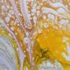 Acryl pouring art, "golden flower dream" gerahmt Bild 10