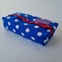 Taschentüchertasche "TaTüTa blau-weiße Dots" aus Baumwollstoff genäht, von he-ART by helen hesse Bild 3