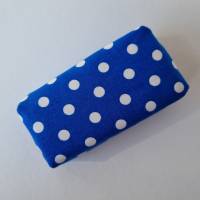 Taschentüchertasche "TaTüTa blau-weiße Dots" aus Baumwollstoff genäht, von he-ART by helen hesse Bild 4