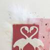 Glückwunschkarte zur Hochzeit, Hochzeitskarte mit Flamingo-Motiv und Feder Bild 4