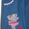 Baby-Pumphosen Jeans Stickerei Elefant Ballerina Mitwachshosen Schlupfhosen Krabbelhosen Haremshosen Gr. 68 bis 110 Bild 3