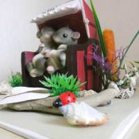 Geldgeschenk Spardose Mäuse für die Hochzeitsreise Hochzeitstag Urlaubskasse , Reisekasse Bild 2