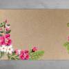 Gästebuch Hochzeit Vintage Style Kraftpapier-Look weiße Seiten Pinke Blumen Bild 4