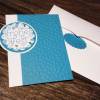 Pop up Circle Card - Blau-Weiße Weihnachtskarte mit dem Dreh - 'Frohes Fest' Bild 2