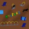 Stoff Hundemotiv "Hoopers Agility", Baumwoll-Jersey, 50x100cm, viele Farben Bild 2