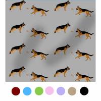 Stoff Hundemotiv "Deutscher Schäferhund", Baumwoll-Jersey, 50x100cm, viele Farben Bild 1