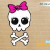Totenkopf Datei niedliche Sugar Skulls für Mädchen Punk Gothic Emo girls  EPS SVG DXF png -  Wandsticker - Plotter - Bügelbild Plotterdatei Bild 3