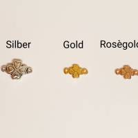 Armband Glücksklee, Klee, Kleeblatt in Roségold, Silber oder Gold als Zwischenstück aus Paracord Bild 7