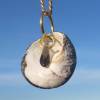 Hübsche Muschel Schnecke mit Glasperle an einer Sterlingsilber Kette, maritime Halskette als Geschenkidee für Meersüchtige Bild 2