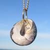 Hübsche Muschel Schnecke mit Glasperle an einer Sterlingsilber Kette, maritime Halskette als Geschenkidee für Meersüchtige Bild 4