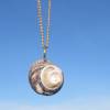 Hübsche Muschel Schnecke mit Glasperle an einer Sterlingsilber Kette, maritime Halskette als Geschenkidee für Meersüchtige Bild 6
